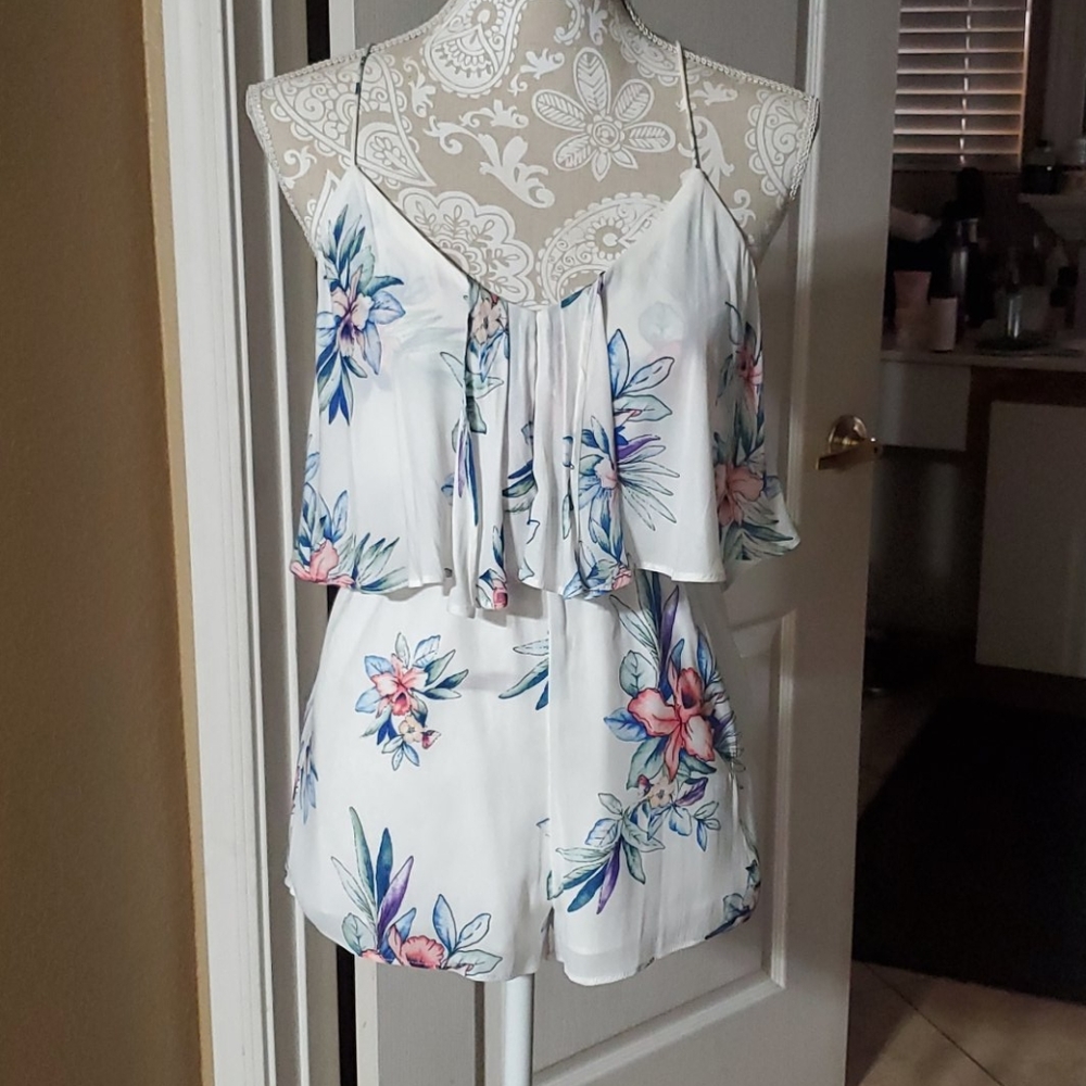 Tropical Print Romper